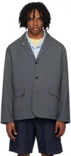 Nanamica Gray Club Blazer In Hg Heather Gray