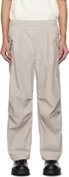 Nanamica Gray Deck Cargo Pants In Gray Beige