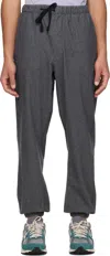 Nanamica Gray Drawstring Trousers In Ch Charcoal