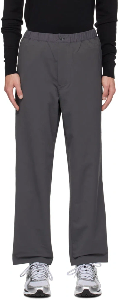 Nanamica Gray Drawstring Trousers In H Gray