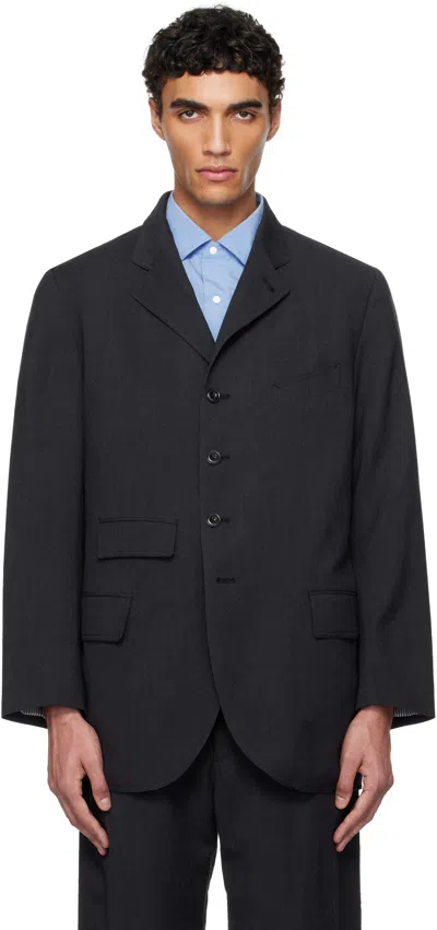 Nanamica Gray Sack Blazer In Charcoal Gray