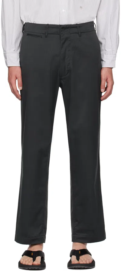 Nanamica Gray Wide Trousers In H Gray