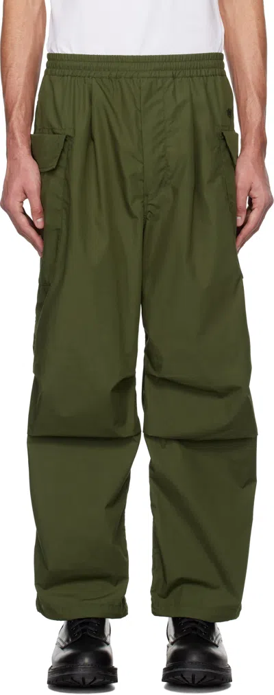 Nanamica Green Deck Cargo Pants In Olive Drab