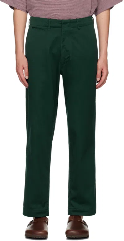 Nanamica Green Wide Trousers In G Green