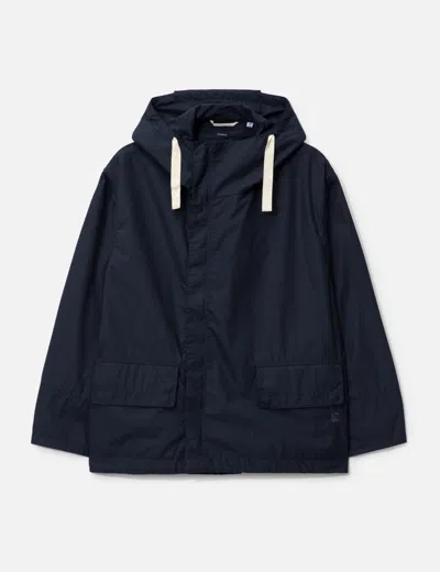 Nanamica Hooded Deck Jacket In Blue