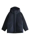 Nanamica Hooded Pocket Coat In Blue