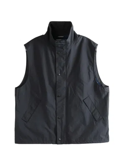 Nanamica Hooded Press-stud Gilet In Black