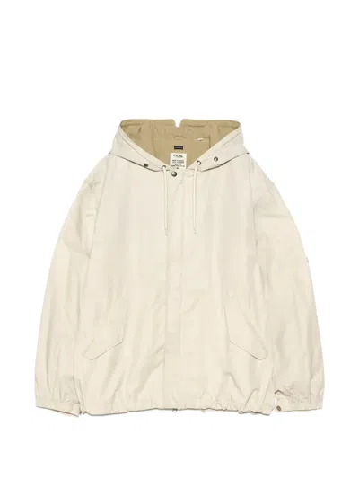 Nanamica Hooded Twill Jacket In Neutral