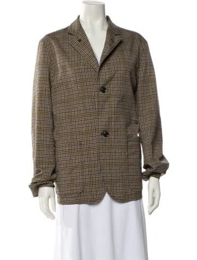Pre-owned Nanamica Houndstooth Print Blazer In Neutral