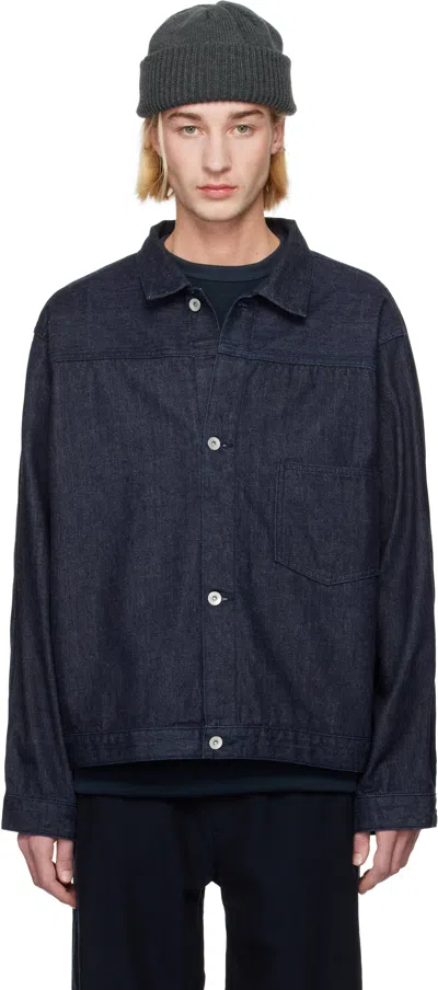 Nanamica Indigo Short Denim Jacket In Id Indigo