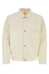 Nanamica Off-white Cropped Denim Jacket In Neutral