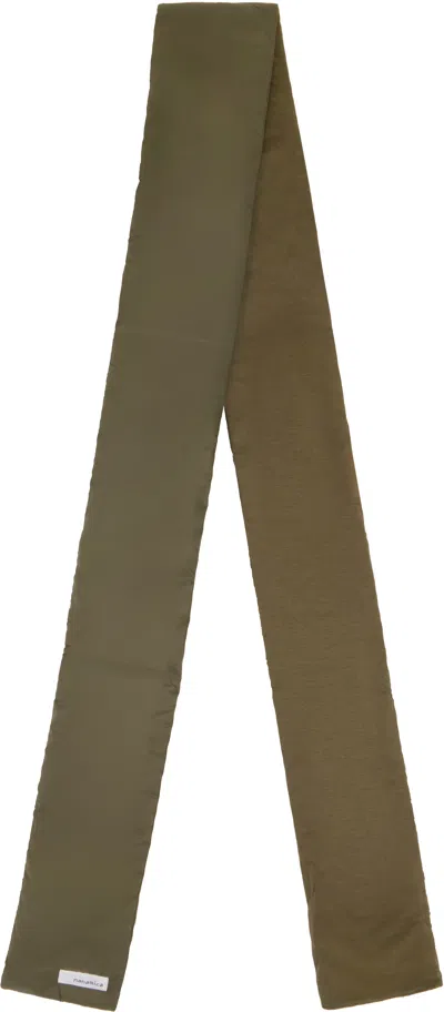 Nanamica Khaki Down Muffler Scarf In Kk Khaki