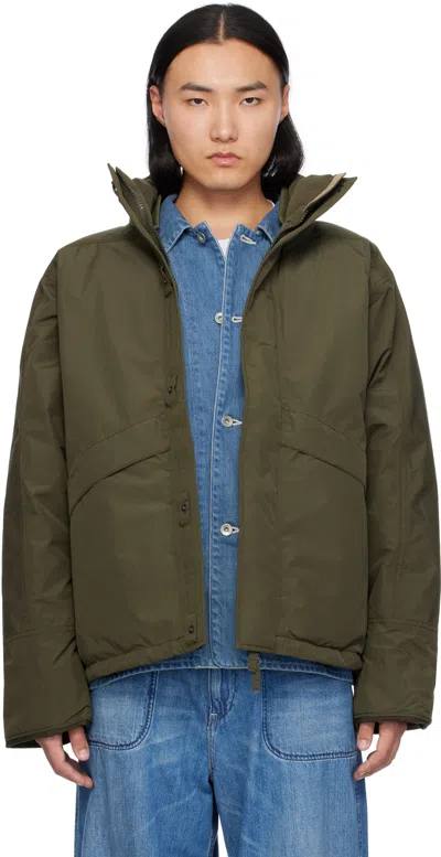 Nanamica Khaki Gore-tex Short Down Jacket In Kg Khaki Green