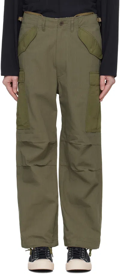 Nanamica Khaki Straight Cut Cargo Pants In Kk Khaki