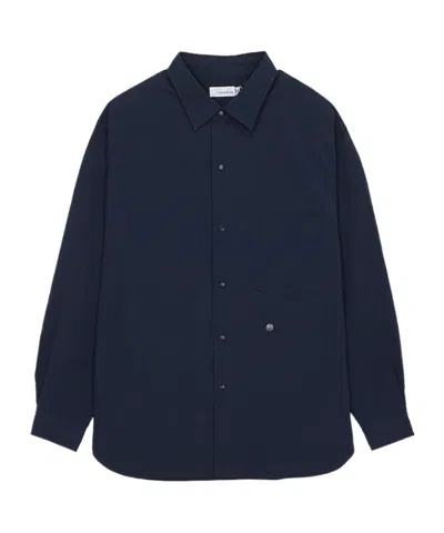 Nanamica Lapel Long Sleeve Shirt In Blue