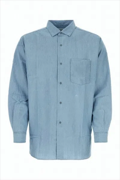 Nanamica Light Blue Denim Shirt With Classic Collar