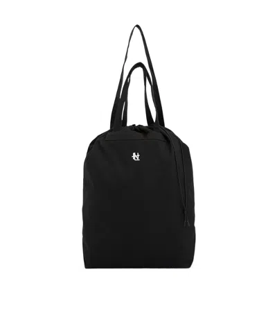 Nanamica Logo Tote Bag In Black