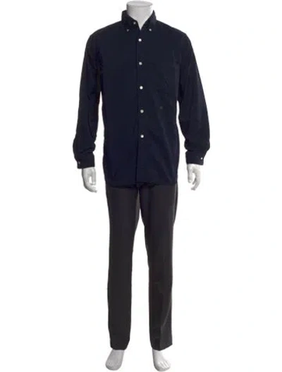 Pre-owned Nanamica Long Sleeve Shirt In Blue