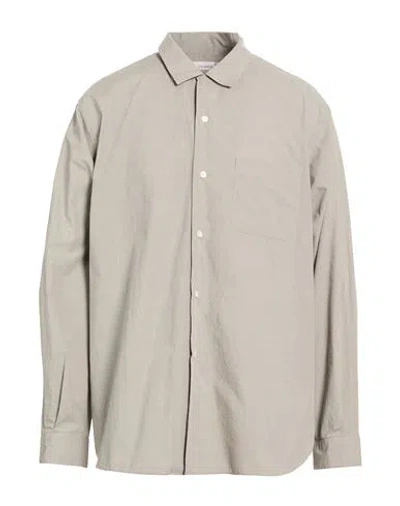 Nanamica Nanamíca Man Shirt Grey Size Xl Cotton, Polyester In Neutral