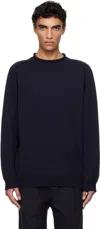 Nanamica Navy 12g Crew Neck Sweater In Navy
