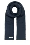 Nanamica Navy Blue Nylon Reversible Scarf In Blue