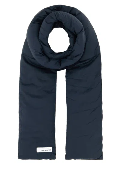 Nanamica Navy Blue Nylon Reversible Scarf