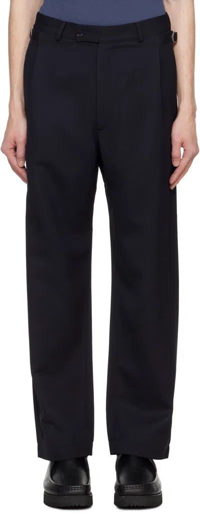 Nanamica Navy Cavalry Twill Club Trousers In N Navy