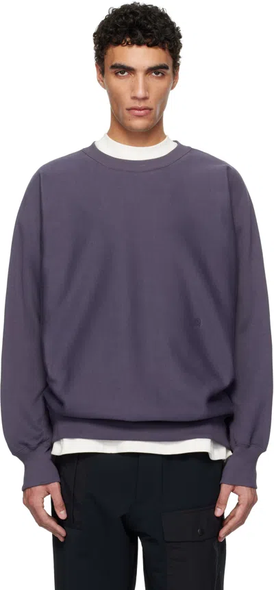 Nanamica Navy Crew Neck Sweatshirt In Vintage Navy