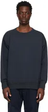 Nanamica Navy Crewneck Sweatshirt In Dark Navy