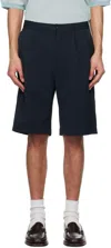 Nanamica Navy Double Pleats Shorts In Navy