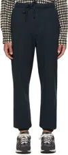 Nanamica Navy Drawstring Trousers In Dn Dark Navy