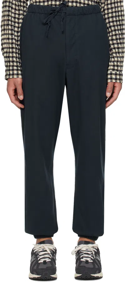 Nanamica Navy Drawstring Trousers In Dn Dark Navy