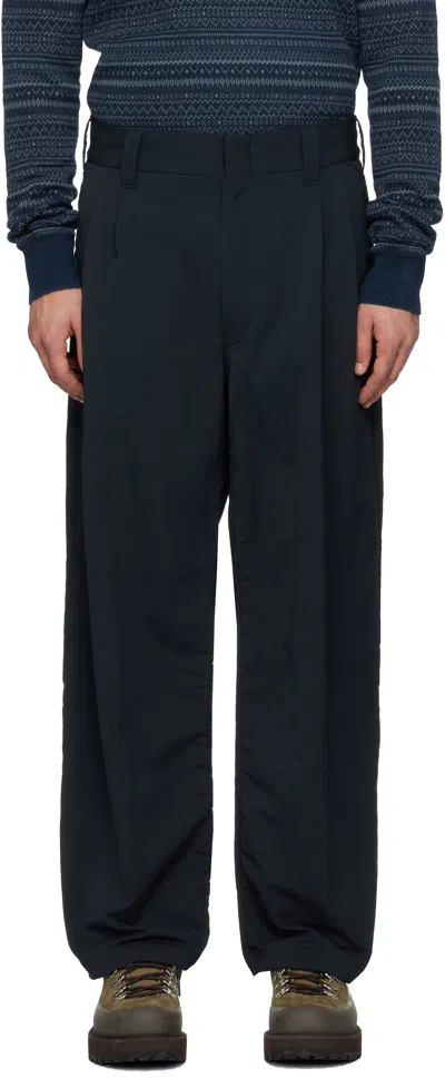 Nanamica Navy Ooal Alphadry Club Trousers In Blue