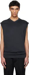 Nanamica Navy Rayon Cotton N/s Tank Top In Vintage Navy