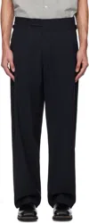 Nanamica Navy Seamless Pleat Trousers In Navy