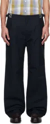 Nanamica Straight-leg Trousers Black In Navy