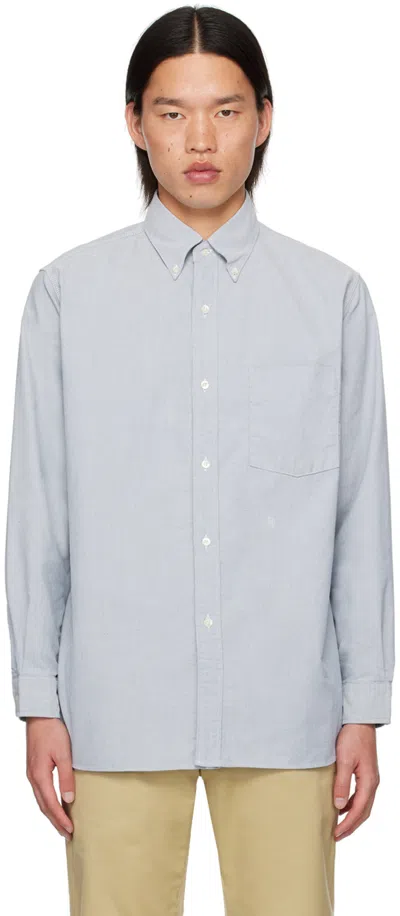 Nanamica Navy Wind Shirt In Hn Grayish Navy