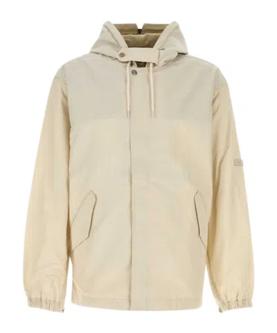 Nanamica Nylon Twill Hooded Jacket In Neutral