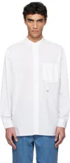 Nanamica Off-white Band Collar Wind Shirt In Off White
