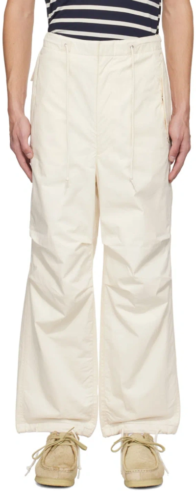 Nanamica Off-white Insulation Trousers In Na Natural