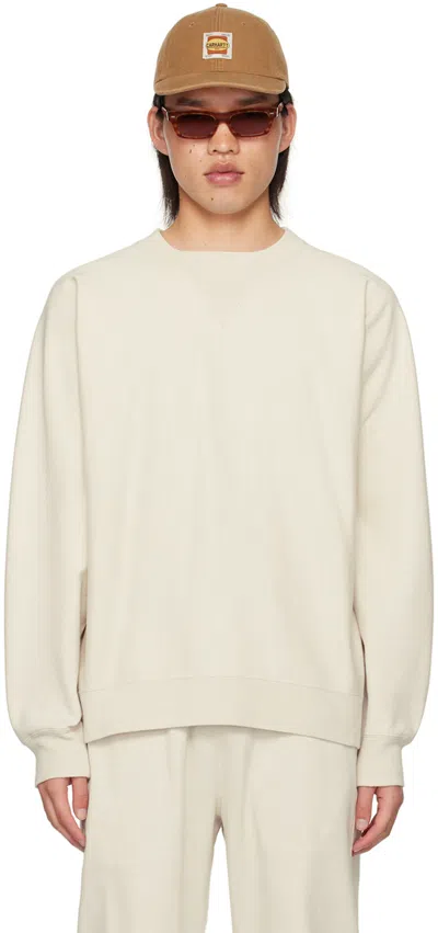 Nanamica Off-white Kodenshi Sweatshirt In St Stone