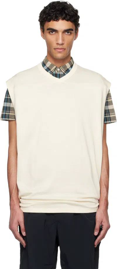 Nanamica Off-white Rayon Cotton N/s Tank Top In Ivory