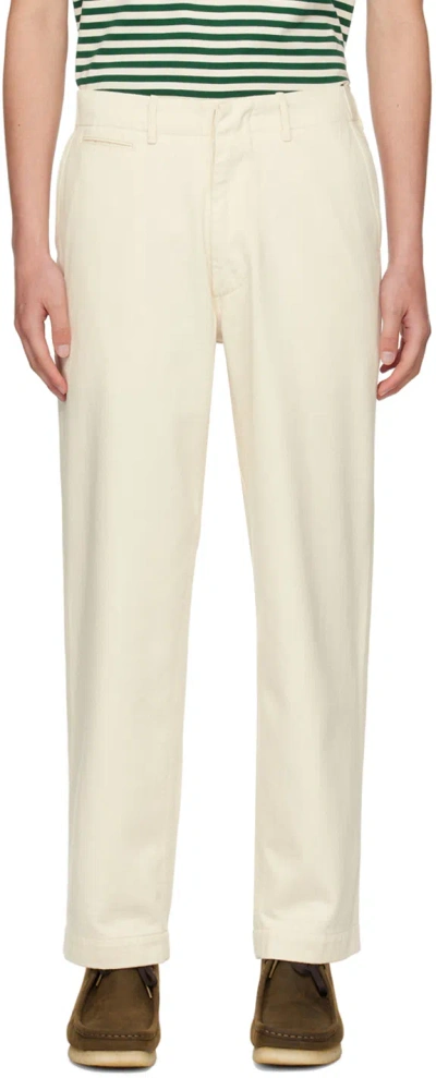 Nanamica Off-white Wide Jeans In Na Natural