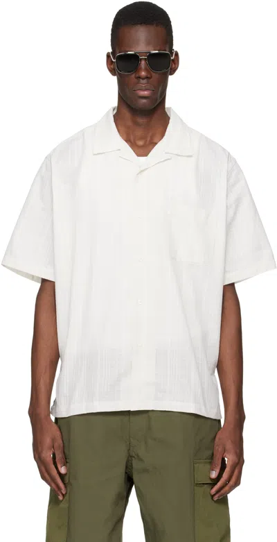 Nanamica Off-white Open Collar Panama S/s Shirt