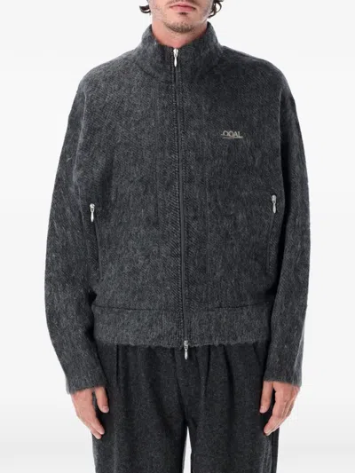 Nanamica Ooal Brushed-finish Zip-up Cardigan In Gray