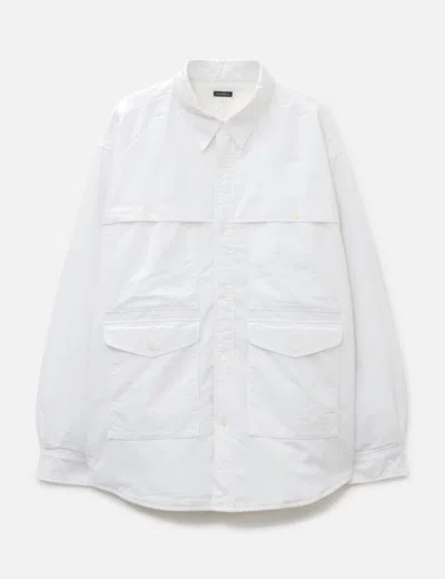 Nanamica Ooal Cotton Oxford Cruiser Shirt Jacket In White/白色/화이트/ホワイト