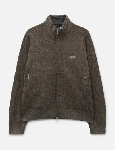 Nanamica Ooal Zip Up Mohair Jacket In Brown/褐色/브라운/ブラウン