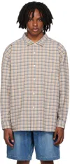 NANAMICA ORANGE EURO CHECK SHIRT