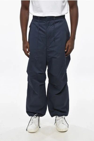 Nanamica Padded Technical Pants With Elastic Waistband In Blue