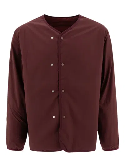 Nanamica Quilted Reversible Jacket In Burgundy